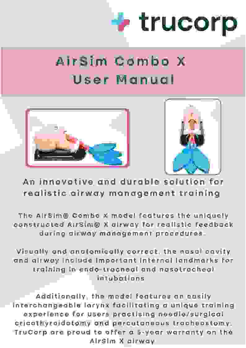 Airsim Combo X User Manual Trucorp