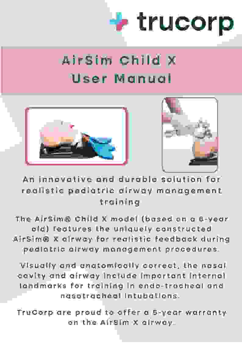 Airsim Child X User Manual Trucorp