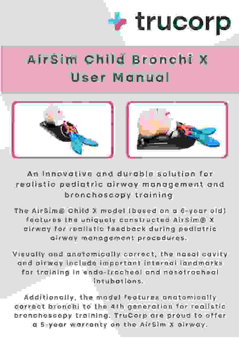 Airsim Child Bronchi X User Manual Trucorp