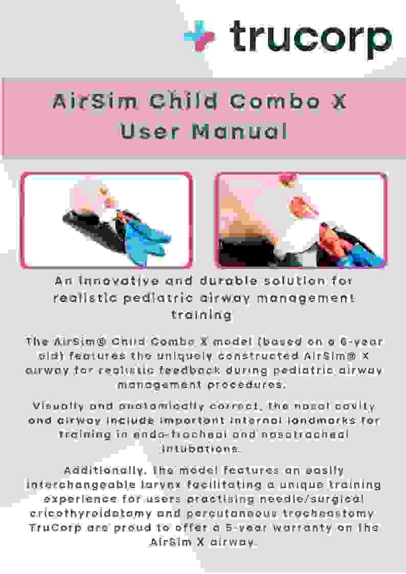 Airsim Child Combo X User Manual Trucorp