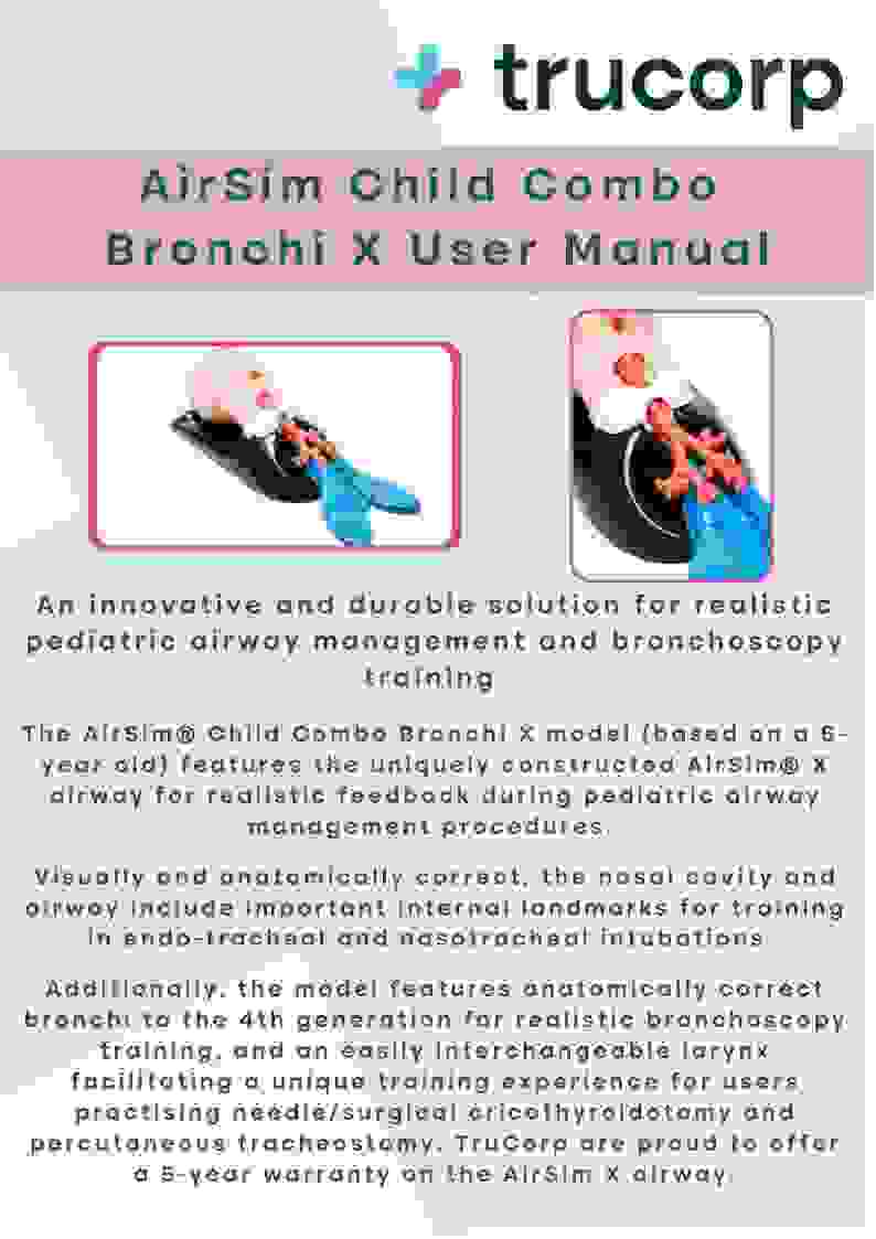 Airsim Child Combo Bronchi X User Manual Trucorp