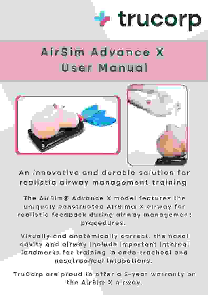 Airsim Advance X User Manual Trucorp
